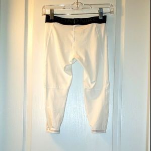 New White Nike Pro Compression Shorts